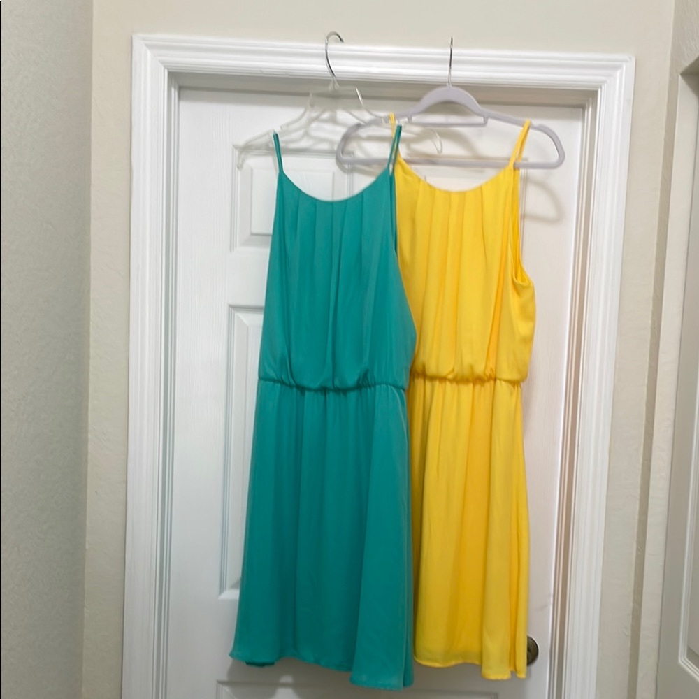 Women’s XL matching dress set in Yellow & Green Perfect for any occasion